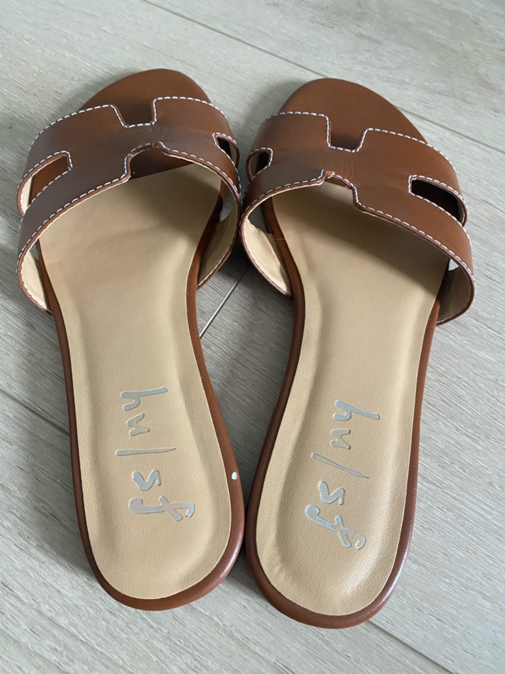 French Sole Cognac Alibi H Sandals 9 - Picture 6 of 9